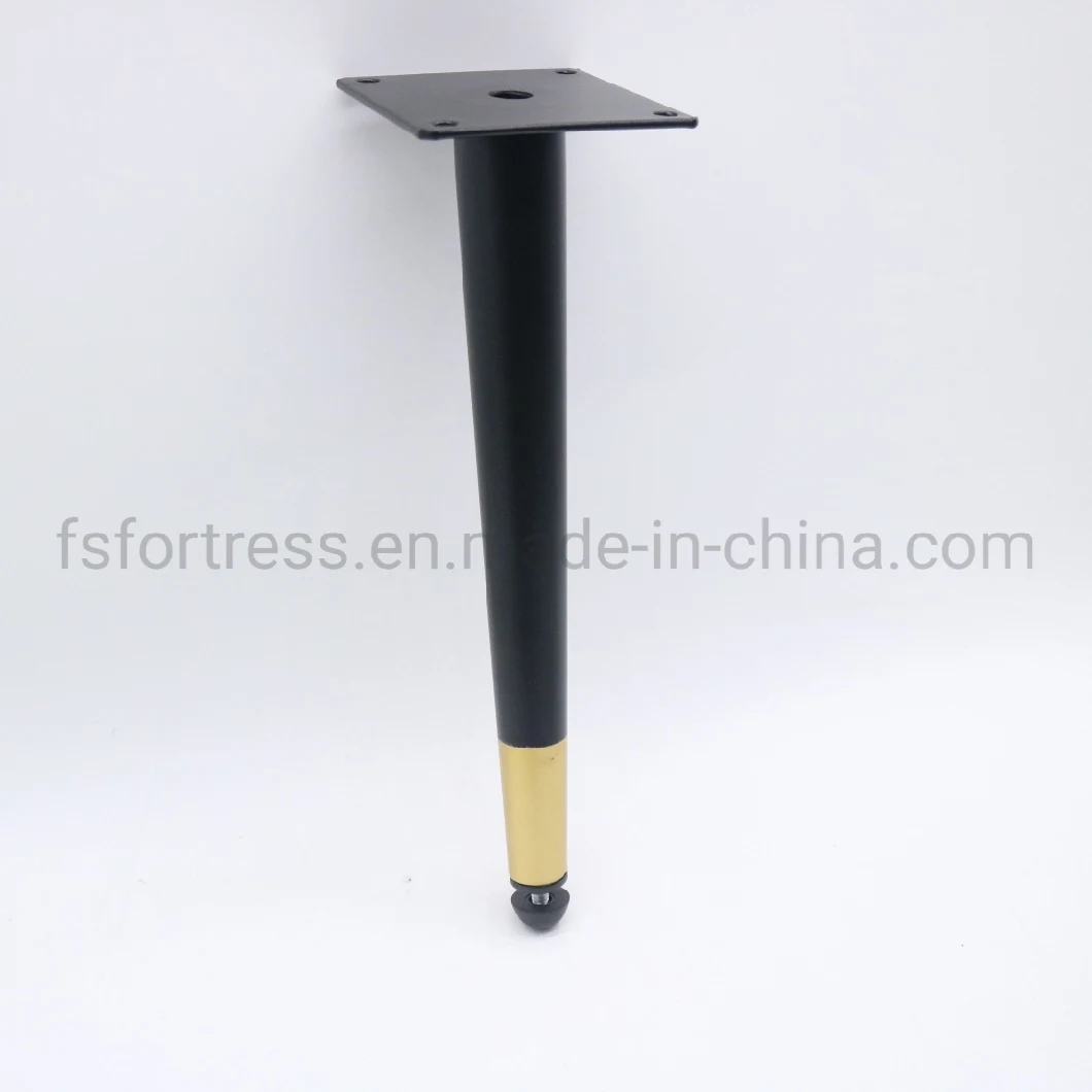 Fortress Furniture Leg Metal Iron Feet for Sofa Table Furniture Hardware Black Leg