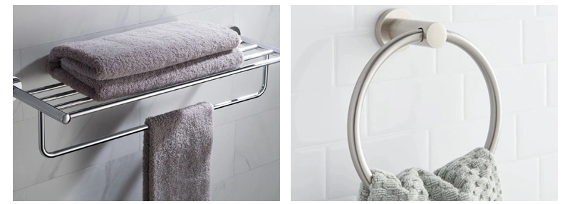 Luxury Chrome Color Wall Mounted Hardware Bathroom Single Towel Bar