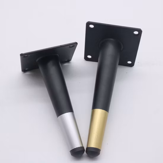 Fortress Furniture Leg Metal Iron Feet for Sofa Table Furniture Hardware Black Leg
